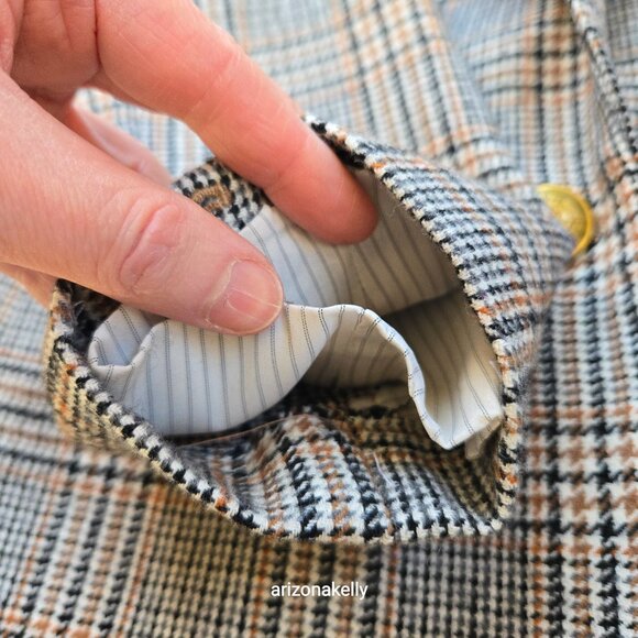 J. Crew Campbell Blazer *SLEEVES ALTERED* Wool Blend Houndstooth jacket - Picture 9 of 14